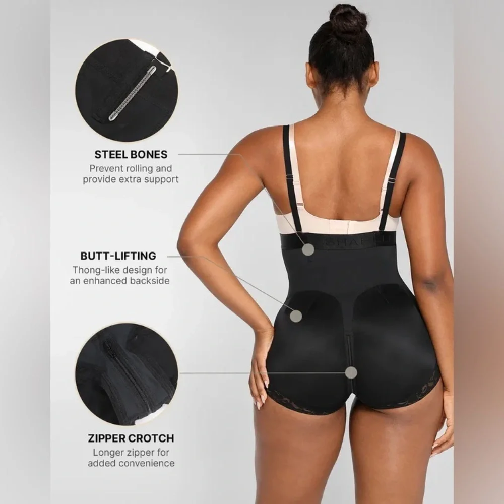 Shapellx BOOT-YEAH AirSlim® Open Bust Shaping Brief Shapewear